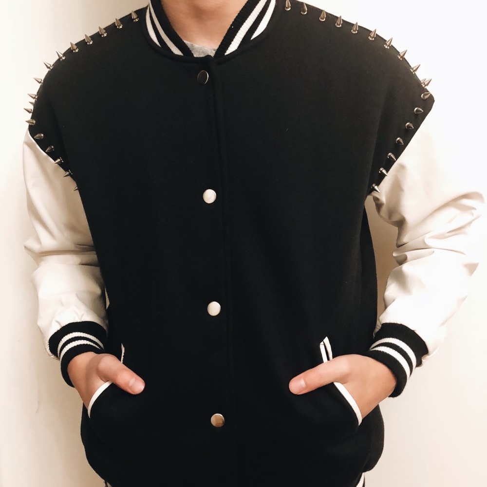 Black and White Baseball Jacket size Small